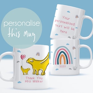 Personalised Teacher Mug, Thank You, Coffee Mug, Gift Mug