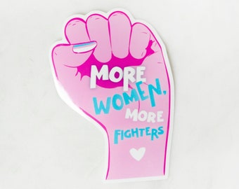 More Women No Problem! - More Feminists for the Fight - Trans Feminine Sticker - Cis Lesbians Supporting Trans Women - LGBTQIA - Maths
