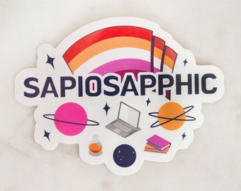 Sapiosapphic Sapiosexual Lesbian Sticker - LGBTQ Gay Pride - WLW - Attraction to Intelligence