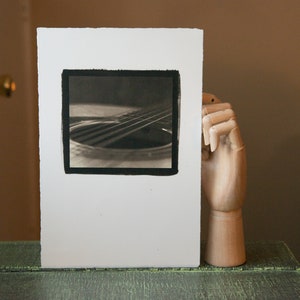 Platinum Palladium Print of a Guitar - Historical Photography Process - Painted Photo Process - Music Lovers