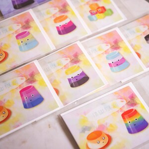 Gay For You Card - Cute Flan en Jello Love Story - Blank Inside - Wenskaart Valentine Birthday - LGBTQ Lesbian Gay Queer Pride Rainbow