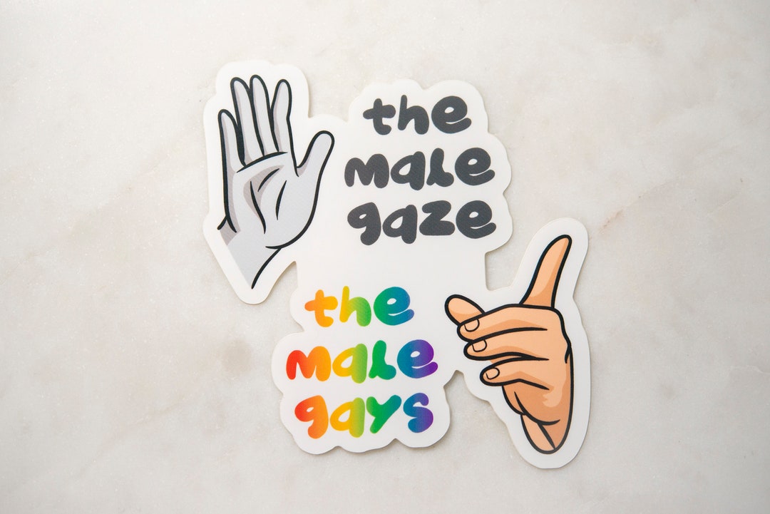 Male Gaze Vs. Male Gays Sticker Cheeky Queer Sticker LGBTQ Pride Gay