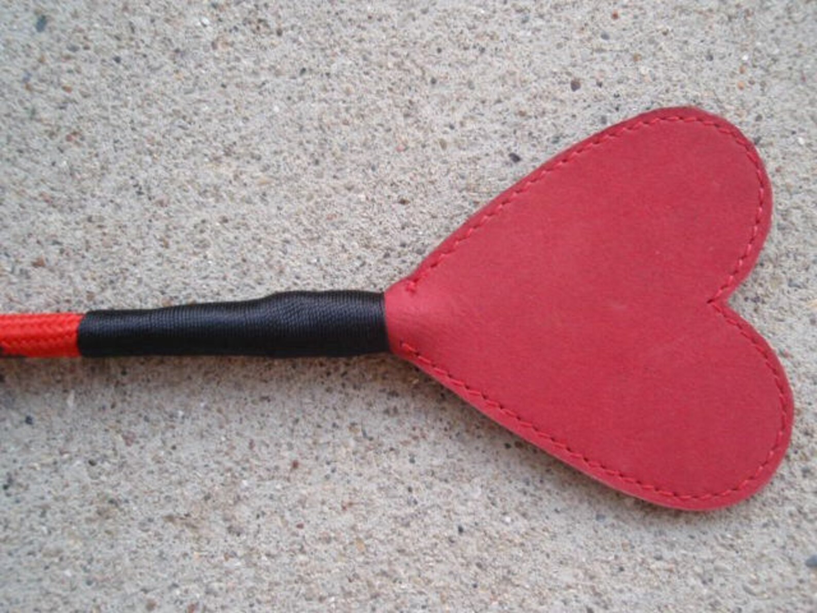 Cravache D'équitation Courte Style Valentine - Pour Cheval, Entraînement - Cœur Et Fourche