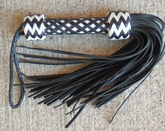 MIGHTY WHITE Mini Nubuck Leather Flogger - 72 TAILS