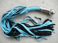 NEW Metal Handle Turquoise Teal Leather FLOGGER - THUDDY and Amazing