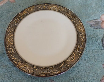 FRANCISCAN MASTERPIECE Nouvelle Ebony Formal Dinner or Salad Plate 8 1/4" Made In USA - China