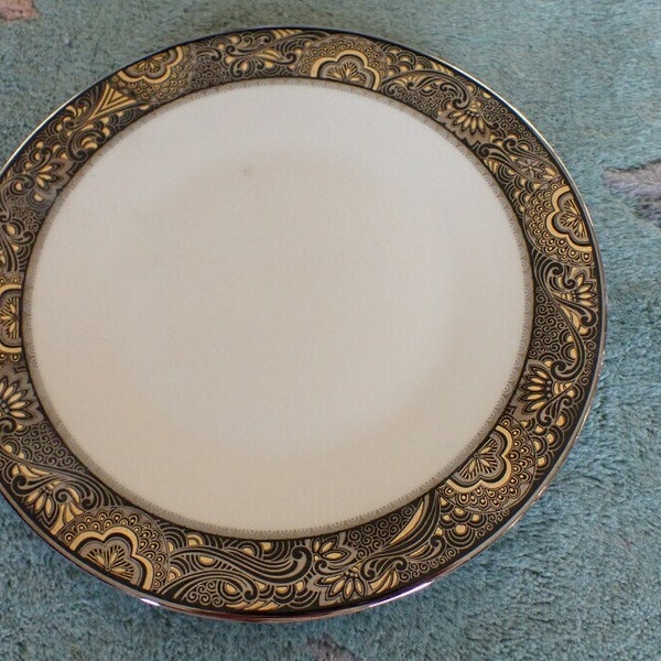 FRANCISCAN MASTERPIECE Nouvelle Ebony Formal Dinner or Salad Plate 8 1/4" Made In USA - China