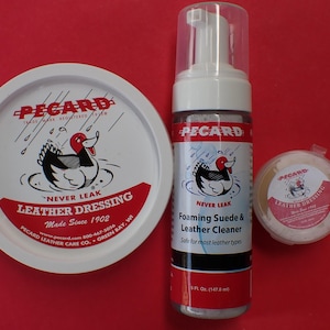 PECARD Suede Nubuck Smooth Leather Care Spray or Dressing or Foaming Cleaner