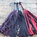 NEW HEAVY Black Purple or Red Leather Flogger Suede - 72 Tails - THUDDY and Amazing