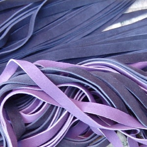 NEW HEAVY Black Purple or Red Leather Flogger Suede - 72 Tails - THUDDY and Amazing image 4