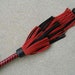NEW Leather Flogger Whip BLACK/RED 182 Tail- Great Sweetheart Valentine's Day Gift