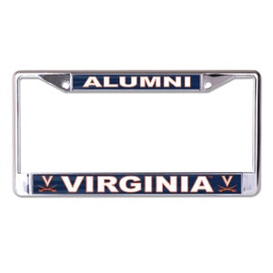 University Of Virginia Alumni Chrome License Plate Frame Officially Licensed Product-(Fermata Partners)