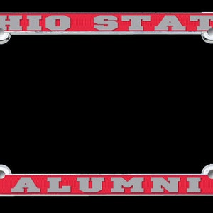 Ohio State University Alumni Raised Letters Chrome License Plate Frame Officially Licensed by the NCAA product