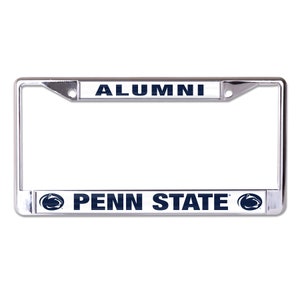 Penn State University Alumni on White Background Chrome License Plate Frame Officially Licensed Product