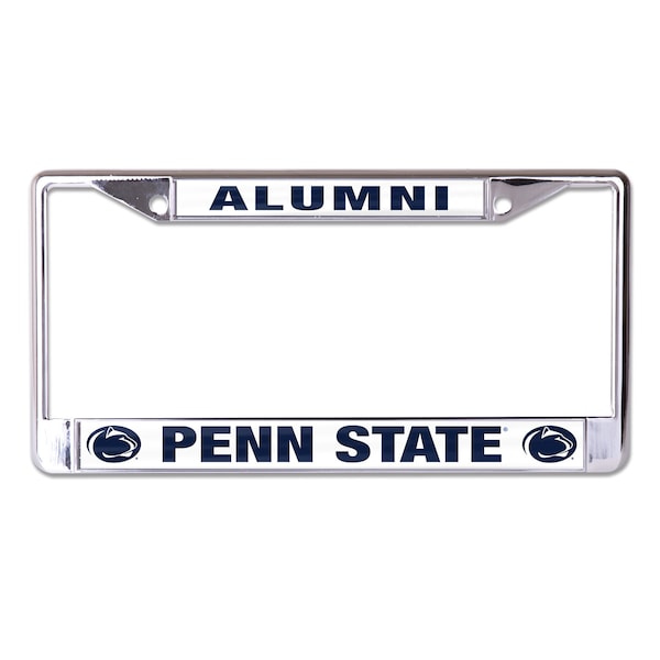 Penn State University Alumni on White Background Chrome License Plate Frame Officially Licensed Product