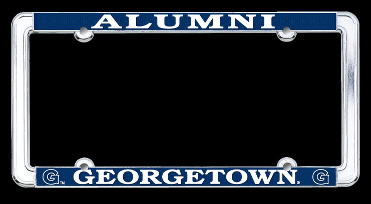 Georgetown Lettering Georgetown University Alumni Raised Letters Chrome License Plate Frame ...