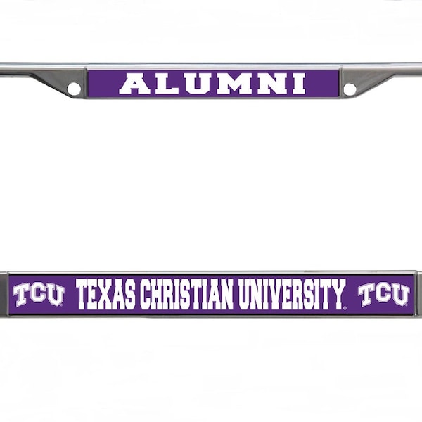 Texas Christina University TCU Alumni Chrome License Plate Frame Officially licensed product