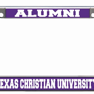 Texas Christina University TCU Alumni Chrome License Plate Frame Officially licensed product