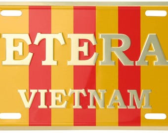 Vietnam Veteran Embossed License Plate Officially Licensed Product