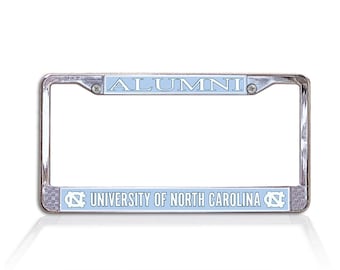 University of North Carolina Alumni Chrome License Plate Frame Officially Licensed Product