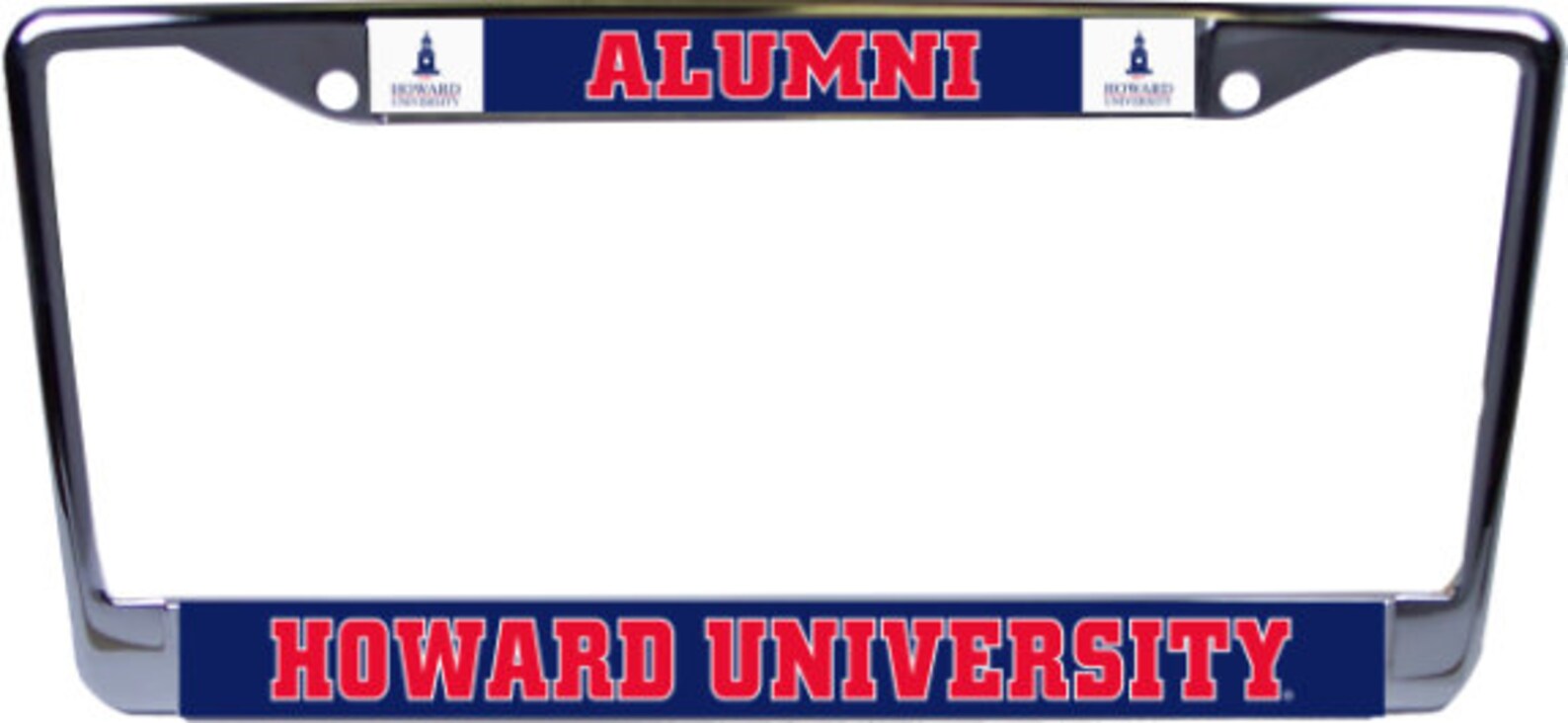 Howard University Alumni Chrome License Plate Frame Officially Etsy