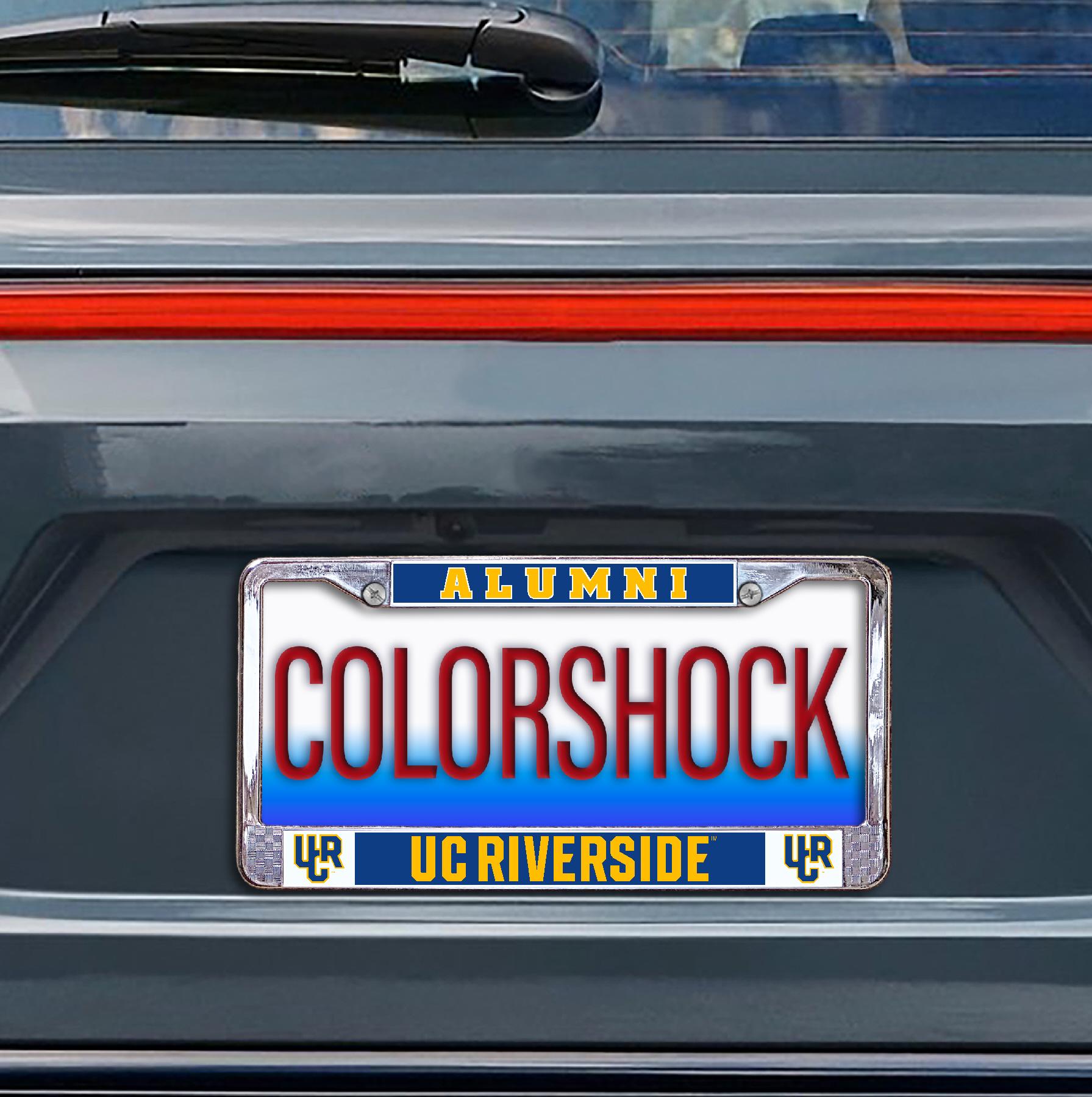 Uc Riverside Sticker UC Riverside Alumni Chrome License Plate Frame Officially Licensed ...