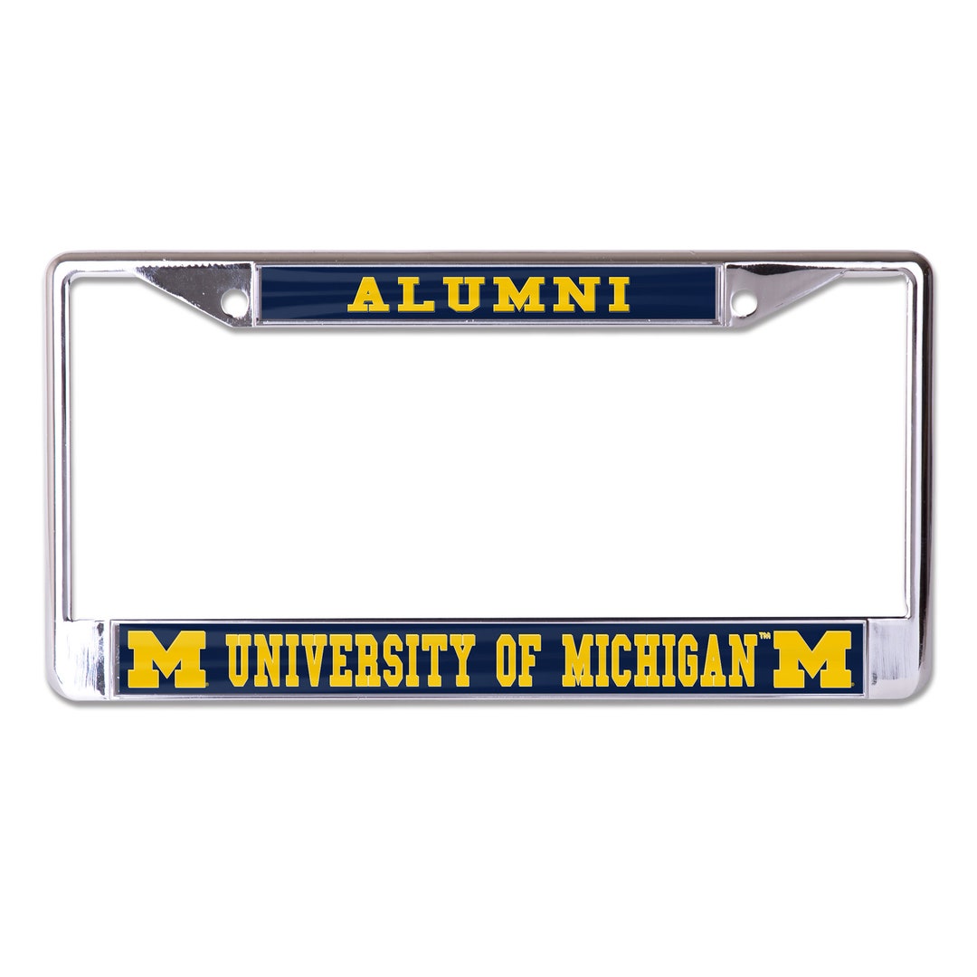 University of Michigan Alumni Chrome License Plate Frame Officially