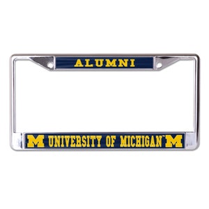 University of Michigan Alumni Chrome License Plate Frame Officially licensed product