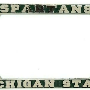 Michigan State Spartans Raised Letters Chrome License Plate Frame Officially Licensed by the NCAA