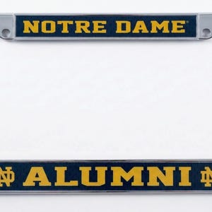 University of Notre Dame Alumni Chrome License Plate Frame Officially Licensed Product