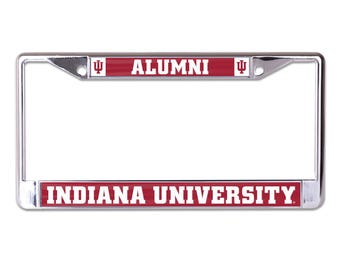 Indiana University Alumni Chrome License Plate Frame Officially Licensed Product