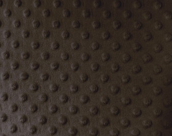 dot fabric brown - Dimple Minky - Embossed Fabric