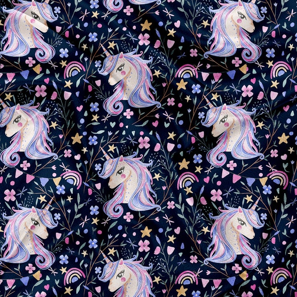 Unicorn Minky Fabric Etsy