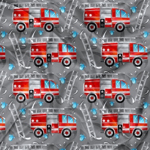 Printed Minky Fabric firefighter Print - minky fabric by the yard