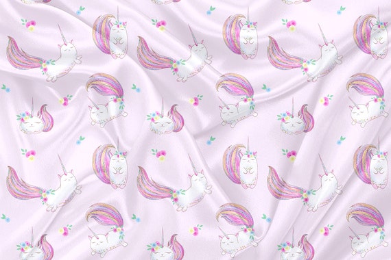 Printed Cuddle Minky Caticorn Print Unicorn Minky Fabric by | Etsy