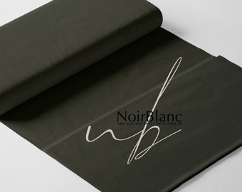 Stretch cotton jersey knit fabric - cotton spandex lycra color kaki green