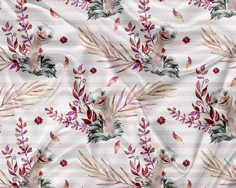 Printed Minky Fabric cuddle Ostrich Print - minky fabric by the yard