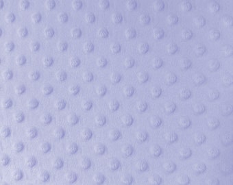 Minky dot fabric lilac purple - Minky fabric by the yard - Dimple Minky - Embossed Fabric