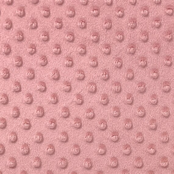 Minky Dot Fabric Vieux Rose Minky Fabric by the Yard Cuddle Dimple