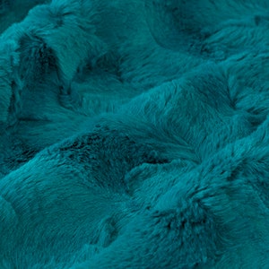 Shannon Fabrics Kunstpelzstoffe – Luxe Cuddle Hide Mallard (dunkelblaugrün-türkis)