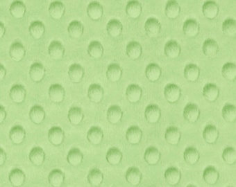 Minky dot fabric pistache green - Cuddle Dimple Minky - Embossed Cuddle Fabric
