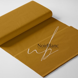 Stretch cotton jersey knit fabric - cotton spandex lycra mustard yellow color