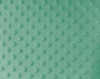 Minky dot fabric mint - Minky fabric by the yard - Dimple Minky - Embossed Fabric - Perfect for sewing baby blanket