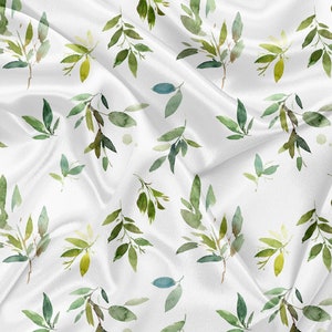 Minky-Stoffe mit zartem Blattmuster – Minky