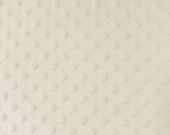 Minky dot fabric cream - Dimple Minky - Embossed Fabric