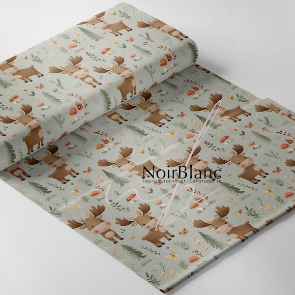 Fabrics - 25 differents type of fabric - Print panaches moose and butterflies