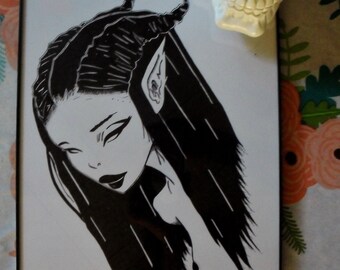 Lady Frigg {Framed and Ready To Hang}