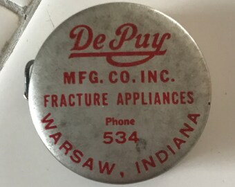Vintage Sewing Notions 1920's Advertising DePuy Mfg Co Fracture Appliances Dentristy collectible display metal