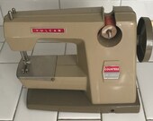 Child size Vulcan England Countes sewing machine hand crank collectible display Dark Orange black chrome