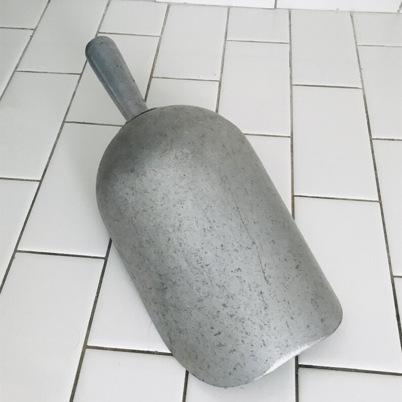 Vintage Large Scoop Galvanized Metal Scoop Primitive Store Etsy